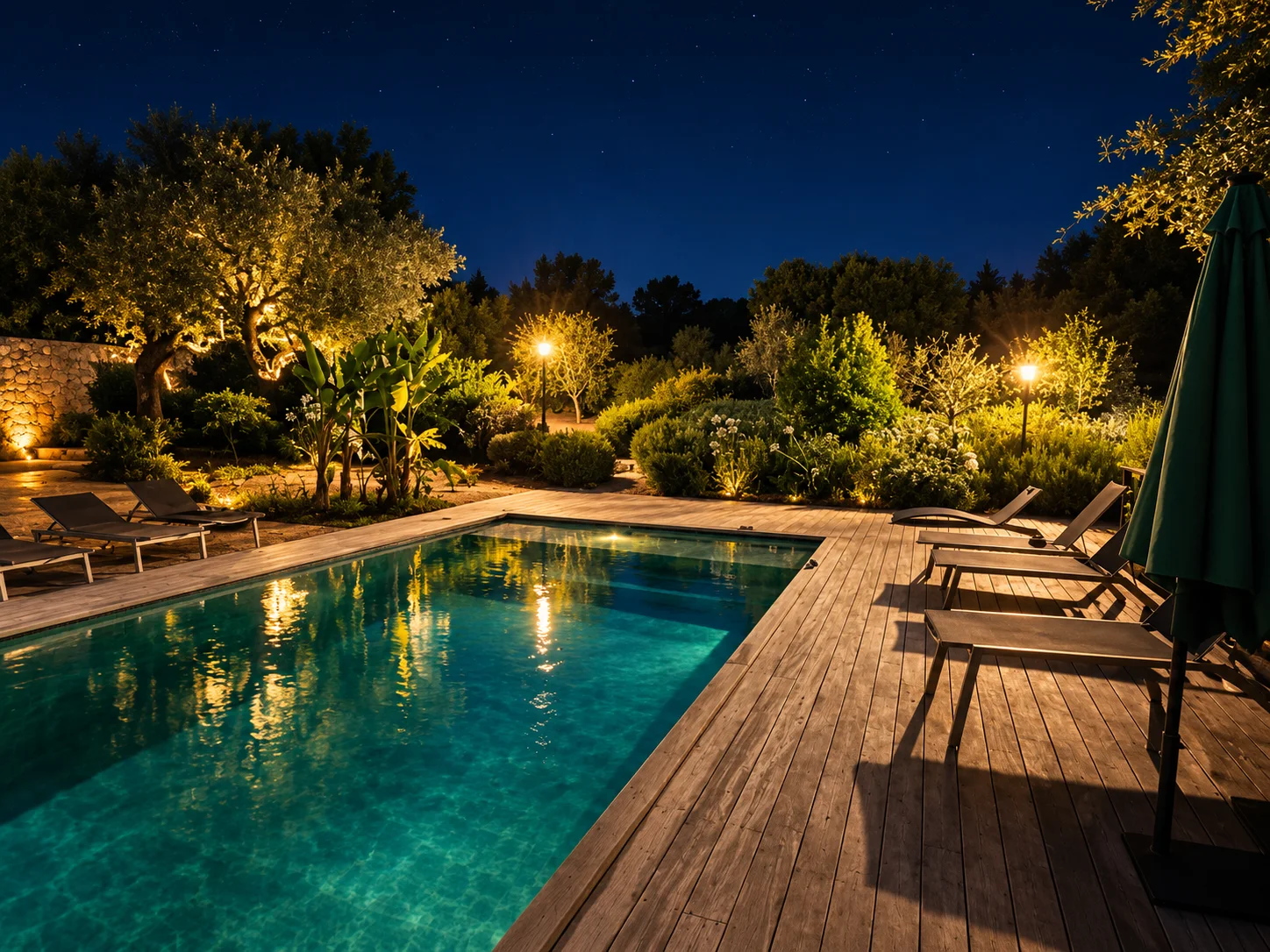 La piscine de nuit